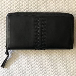 Leather zip around wallet